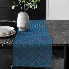 Caminho De Mesa Grande Na moda Blue Check Mesa Runner for Interiors
