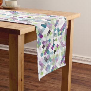 Caminho De Mesa Grande O círculo retro do verde limão roxo violeta