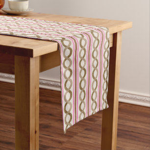 Caminho De Mesa Grande Ondas retrorreflectoras, marrom e paixão rosa