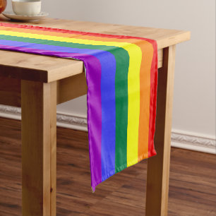 Caminho De Mesa Grande Orgulho arco-íris 16" X corredor grande de mesa de