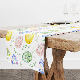 Caminho De Mesa Grande Ovos de Aquarela felz pascoa