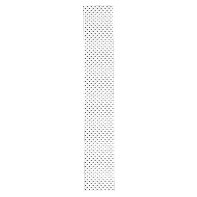 Caminho De Mesa Grande Padrão de Bolinhas preto e branco (Frente)