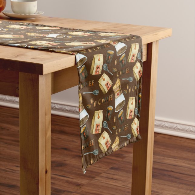 Caminho De Mesa Grande Padrão de Coluna do Pote do Café Beans (No Local)