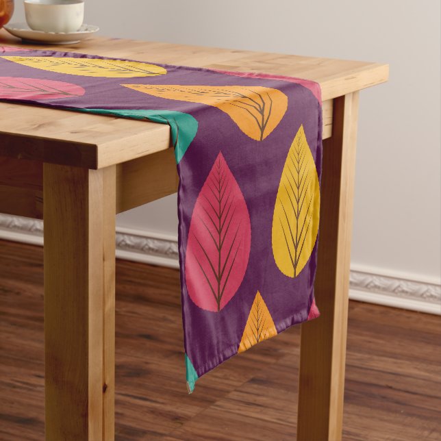 Caminho De Mesa Grande Padrão de Folhas de outono (No Local)