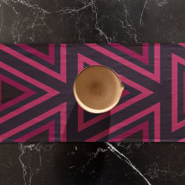 Caminho De Mesa Grande Padrão de Triângulos Rosa