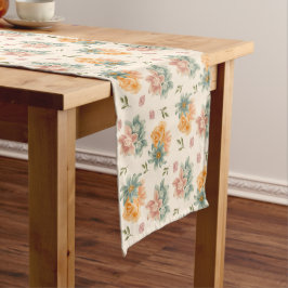 Caminho De Mesa Grande Padrão Floral de Pastel Bonito