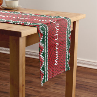 Caminho De Mesa Grande Pano de Mesa de Natal com Padrão de Tricô Personal