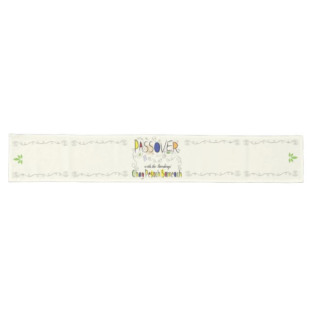 Caminho De Mesa Grande Páscoa Pesach Chag Sameach Grande (Horizontal)