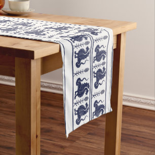 Caminho De Mesa Grande Passeio de Mesa Dragões Azul Escuro
