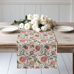 Caminho De Mesa Grande Pastel Victorian Floral Mesa Runner