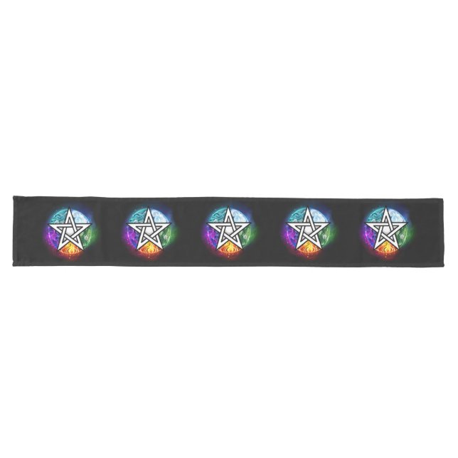 Caminho De Mesa Grande pentagrama wiccano (Horizontal)