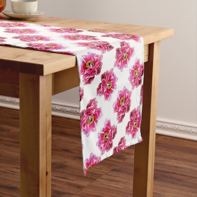 Caminho De Mesa Grande Peônias rosa mesa Runner (No Local)