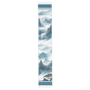 Caminho De Mesa Grande Pintura de Montanhas Brancas Clássicas de Chinoise