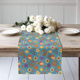 Caminho De Mesa Grande Psychedelic Table Runner Retro Pastel Mood