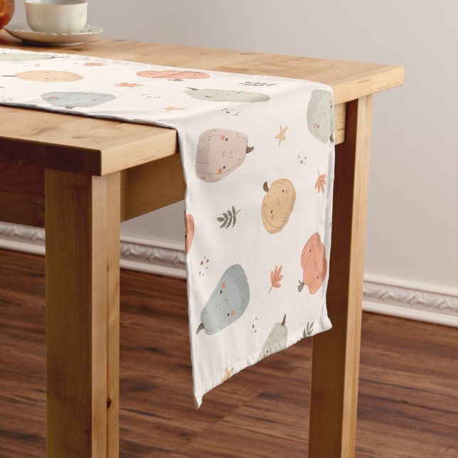 Caminho De Mesa Grande Pumpkin Feliz - Mesa Runner (No Local)