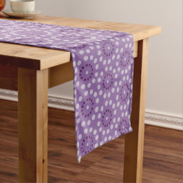 Caminho De Mesa Grande Purple Circles Pattern Table Runner