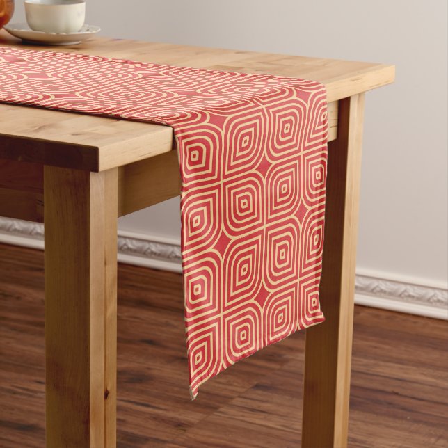 Caminho De Mesa Grande Red Leaves Pattern Table Runner (No Local)