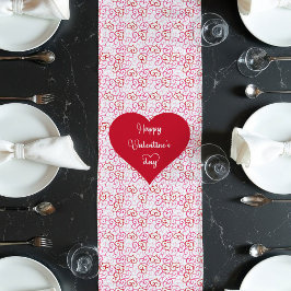 Caminho De Mesa Grande Romantic Valentine Table Runner With Love Hearts