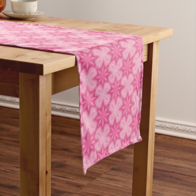 Caminho De Mesa Grande Rosa e Branco (No Local)
