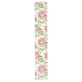 Caminho De Mesa Grande Rosas de Aquarela Rosa Suave