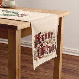 Caminho De Mesa Grande Rustic 1876 Feliz Natal