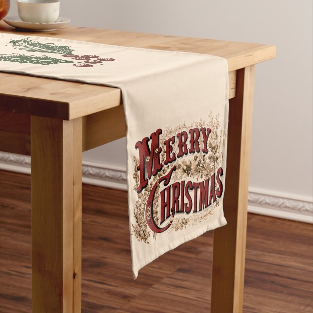 Caminho De Mesa Grande Rustic 1876 Feliz Natal (No Local)