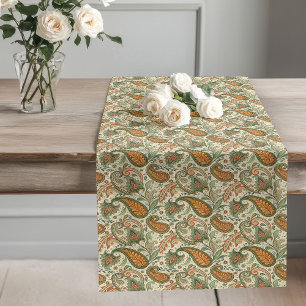 Caminho De Mesa Grande Sotaque Paisley Boho do Pastel Rustic para sua Mes
