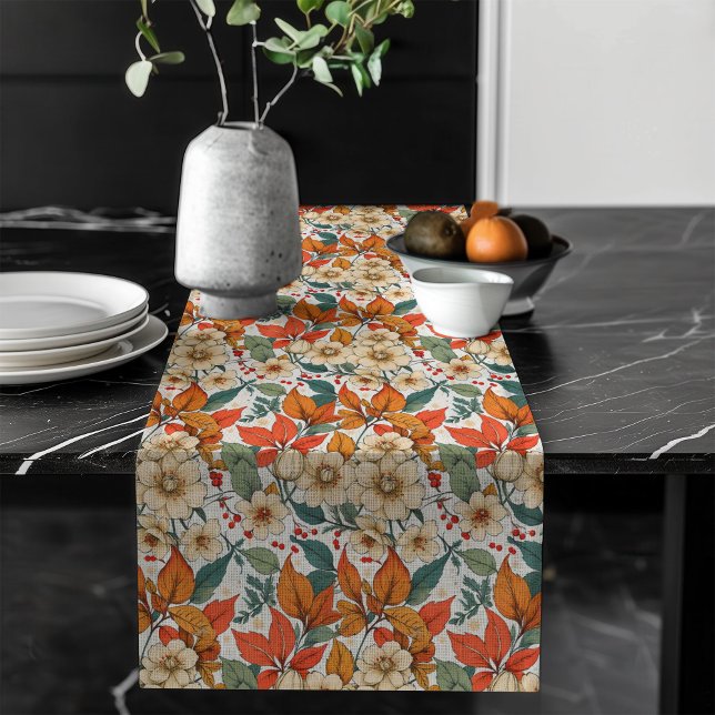 Caminho De Mesa Grande Sotaque sazonal de Mesa de outono festivo (Festive Autumn Blooms Table Runner Seasonal Accent)