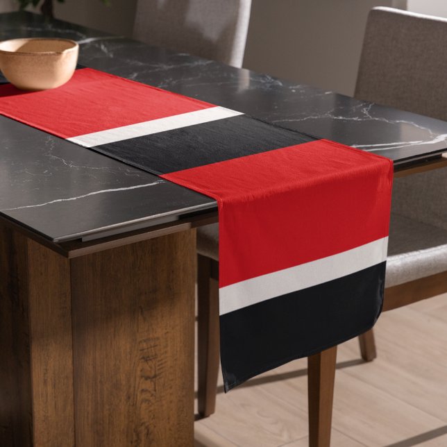 Caminho De Mesa Grande Stripes Vermelhas e Azuis (table runner)