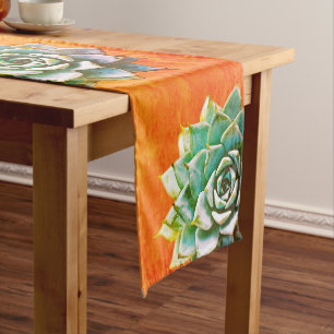 Caminho De Mesa Grande Sucultivos de Aquarela em Terracotta