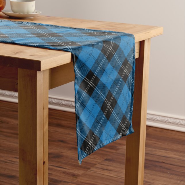 Caminho De Mesa Grande Tartan de Caça Azul Clan Ramsay (No Local)