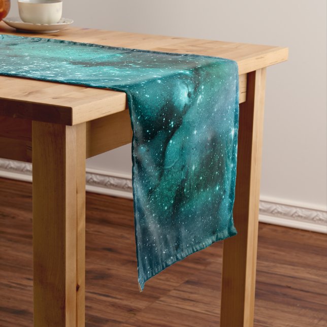 Caminho De Mesa Grande Teal Galaxy Series Design 6 (No Local)