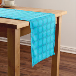 Caminho De Mesa Grande Teal, Padrão Azul De Lata De Turquesa