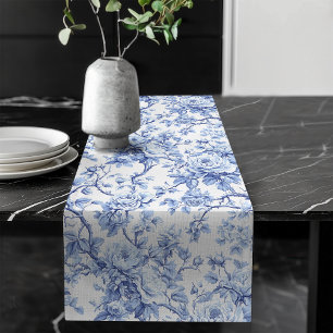 Caminho De Mesa Grande Toalha de Mesa de Rosas Azul Refined French Toile