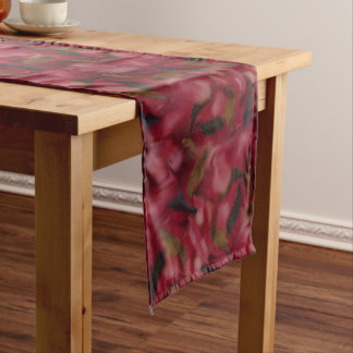 Caminho De Mesa Grande Toalhete de Mesa Floral Borgonha - Decoração de Ja
