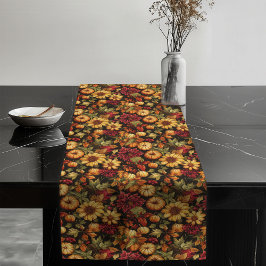 Caminho De Mesa Grande Toque sazonal Rustic Pumpkin Floral Mesa Runner