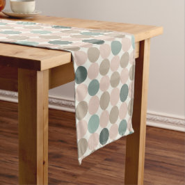 Caminho De Mesa Grande Turquoise Mocha Geometric Table Runner