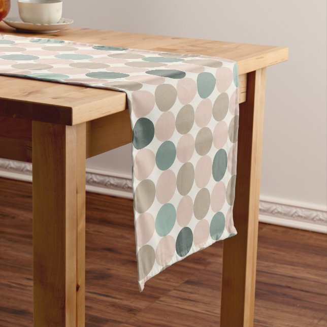 Caminho De Mesa Grande Turquoise Mocha Geometric Table Runner (No Local)