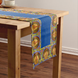 Caminho De Mesa Grande Vidro congelado Ação de Graças Turquia 16" x 108"