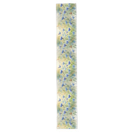 Caminho De Mesa Grande Watercolor Blue Floral Cornflower Alemanha |