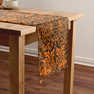 Caminho De Mesa Grande William Morris Irmão Coelho Preto Ferrugem Padrão