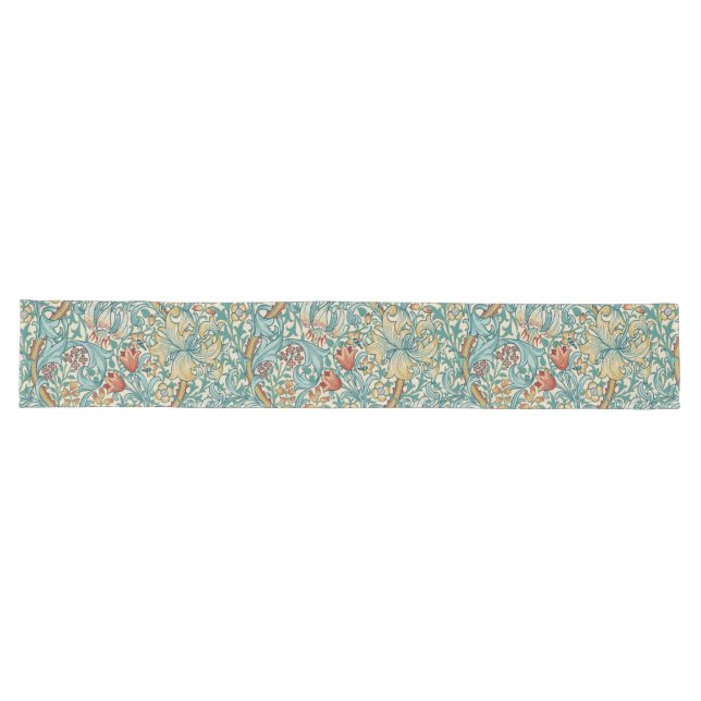 Caminho De Mesa Grande William Morris "Lírio Dourado" 3 (Horizontal)
