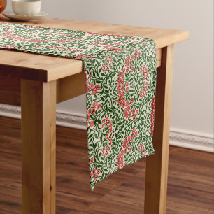 Caminho De Mesa Grande William Morris Michaelmas Daisy Flowers Rosa Verde