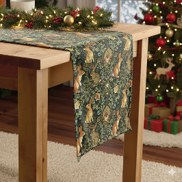Caminho De Mesa Grande William Morris Woodland Coelhos Florais Natal