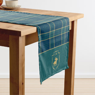 Caminho De Mesa Grande Xadrez Escocês Clássico Polo Equestre Monogramado