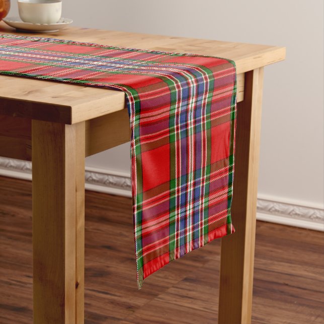 Caminho De Mesa Grande Xadrez Escocesa Clan MacFarlane Red Tartan (No Local)