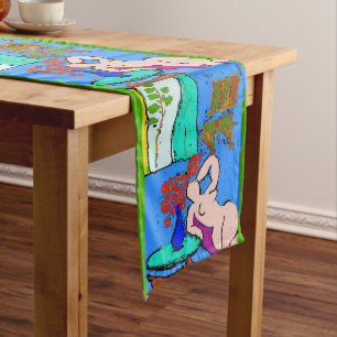 Caminho De Mesa Médio Abstrato Formas, Estilo Matisse, adicionar texto,
