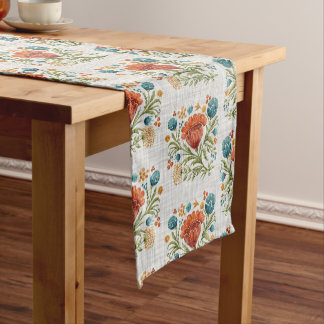 Caminho De Mesa Médio Aquarela Flor Moderno Motif Terrestre Whimical