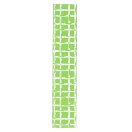 Caminho De Mesa Médio Bambu Préppy – Coordenada Lime Costeira