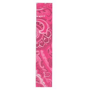Caminho De Mesa Médio Bandanna retro/Bandana de Paisley do rosa quente